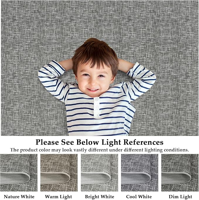 RUGSREAL 6x9 Large Bedroom Area Rug Soft Modern Area Rug for Living Room Non-Slip Stain Resistant Abstract Throw Floor Carpet Contemporary Rug Solid Color Accent Rug for Dining Room Office, Grey