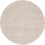 SAFAVIEH Natura Collection Area Rug - 6' Round, Beige, Handmade Wool Blend, Textured Design, Ideal for Living Room, Bedroom, Dining Space (NAT620B)
