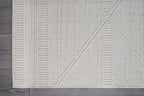 CAMILSON Micro Loop Rug 9x12 Modern Luxury Geometric Arch Large Area Rugs Soft High and Low Pile Stain Resistant Easy-Cleaning Non-Shedding for Living Room Office Indoor Carpet (9 x 12 / White)