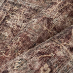 2x3 Washable Area Rug for Entryway Rust Vintage Non-Slip Low Pile Distressed Rustic Carpet Lightweight Vacuumable Inoor Door Mat Soft Small Throw Rug for Entrance Bathroom