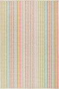 Dash and Albert Ana Ticking Machine Washable Area Rug - 5' x 8' Aqua Stripe Washable Accent Rug - Durable, High Traffic Area Kitchen, Hallway, Bedroom