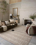 Loloi Amber Lewis Bexley Collection BEX-02 Taupe/Natural 6'-6" x 9'-3" Area Rug Neutral, Textured, Living, Bedroom, Dining, Carpet