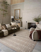 Loloi Amber Lewis Bexley Collection BEX-02 Taupe/Natural 7'-10" x 10' Area Rug Neutral, Textured, Living, Bedroom, Dining, Carpet