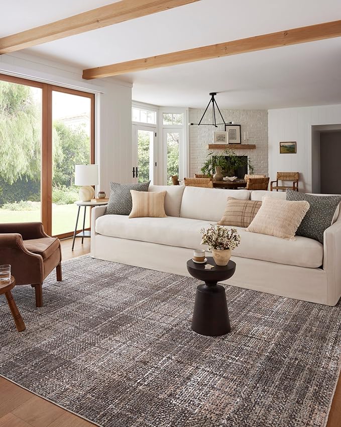 Loloi Angela Rose Ember Collection EMB-05 Graphite/Multi 7'-10" x 10' Area Rug