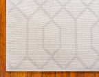Marilyn Monroe Glam Collection Area Rug - Trellis (9'x 12' Rectangle, White Silver/ Silver)