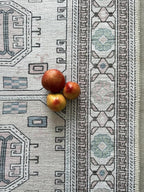 Fame Living Faded Oushak Rug, Turkish Vintage Floral Pastel Large Oversized Area Rugs for Living Room Dining Bedroom Kitchen Bathroom Nursery (848BrCr, 5'9" x 8'9")