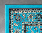 Unique Loom Sialk Hill Collection Area Rug - Washington (9' x 12' Rectangle Turquoise/Black)