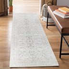 Bloom Rugs Washable Non-Slip 10 ft Runner - Beige/Off White Traditional Bordered Runner for Entryway, Hallway, Bathroom, and Kitchen - Exact Size: 2.5' x 10'