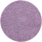 Unique Loom Solid Shag Collection Area Rug (4' 1" Round, Lilac)