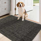 COSY HOMEER-Door-Mat Dirt Trapper Entryway Rugs 24"x36" Non Slip Washable Entrance Mats Absorbent Welcome Mat Low Profile Dog Door Mats for Front Back Doomats and Wet Shoes,Dark Grey