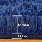Andency Navy Area Rugs 9x12 for Living Room Home Decor, Large Shaggy Bedroom Carpet, Non-Slip Big Shag Indoor Thick Soft Fluffy Furry Fur Area Rugs for Kids Dorm Nursery Aesthetic