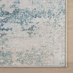 Dash & Albert Blaire Mineral Machine Washable Rug, 4 X 6 Feet, Multicolored/Blue Graphic Pattern
