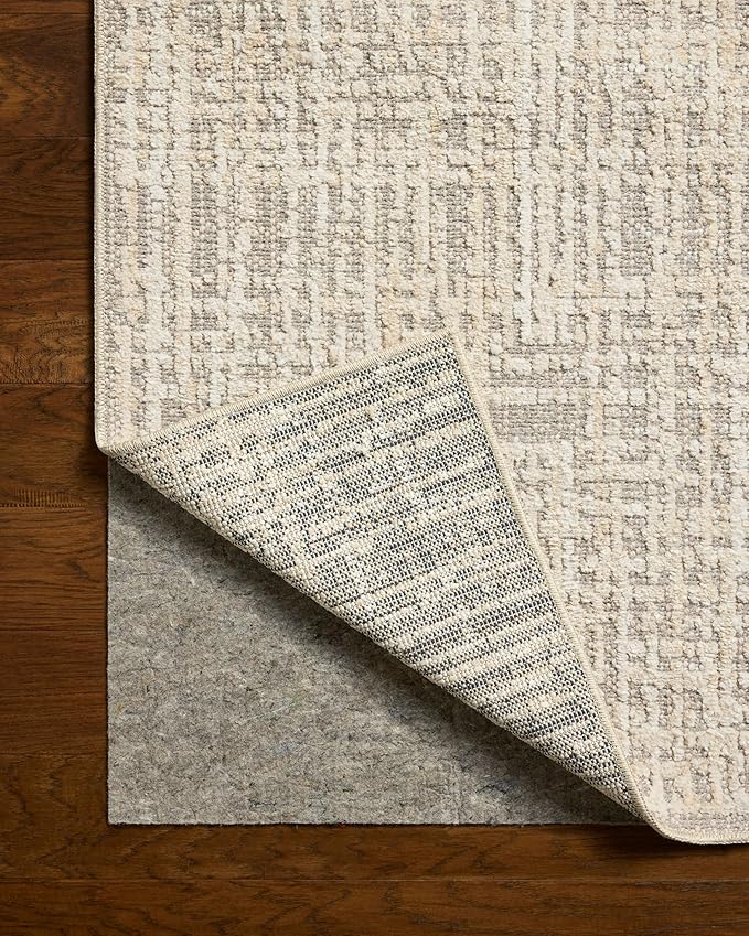 Loloi Amber Lewis Bexley Collection BEX-07 Natural/Dove 2'-7" x 4' Accent Rug Neutral, Textured, Living, Bedroom, Dining, Carpet