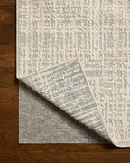 Loloi Amber Lewis Bexley Collection BEX-07 Natural/Dove 11'-6" x 15' Area Rug Neutral, Textured, Living, Bedroom, Dining, Carpet