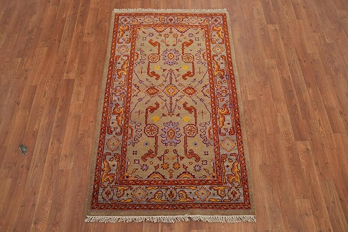 Transitional Collection 5' 2'' X 3' 1'' Rug Rug, All-Over 100% Wool Carpet for Home Décor, Foyer and Hallway