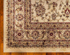 Unique Loom Voyage Collection Traditional Oriental Classic Area Rug (10' 0 x 14' 0 Rectangular, Ivory/Gold)
