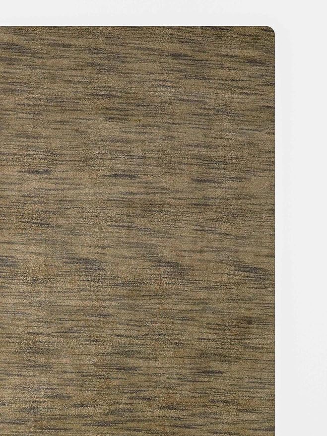 Rugsotic Carpets Hand Knotted Loom Wool 3'x5' Area Rug Solid Green L00111