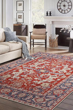 Keen Home Design 3x5 Rug - Machine Washable Entry Rug with Non-Slip Backing, Ideal for Enteryway, Kitchen, Bathroom, Laundry Room - Vintage, Easy Clean, Durable, Low Pile Rug - (3' x 5')