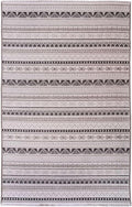 Alfa Rich 7x10 White Black Gray Washable Area Rugs for Living Room Bedroom Kitchen Cotton Decor Rug