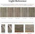 HUGEAR 6x9 Washable Area Rug Taupe Vintage Neutral Bedroom Rug Soft Non Slip Distressed Carpet Low Pile Pet Friendly for Living Room Bedside Dining Room