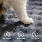 Bedsure 5x7 Fluffy Area Rugs for Living Room, Machine Washable Rugs, Non-Slip Backing, Non-Shedding, Pet Friendly Throw Rug for Bedroom Dining Room, Grey