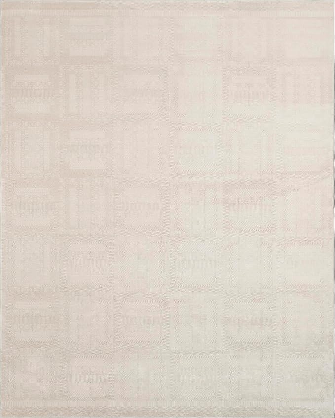 Nourison Nordic Ivory 8' x 10' Scandinavian Area Rug - Easy Clean, Non Shedding, Bed Room, Living Room, Dining Room, Kitchen (8' x 10')