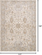Loloi Teagan Collection TEA-03 Ivory/Sand 9'-9" x 13'-6" Area Rug, Large, Soft Neutral Rug, High-Traffic for Living Room, Bedroom, Home Office, Dining Area