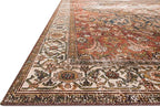 Loloi Layla Collection LAY-05 Ocean/Multi 9'-0" x 12'-0" .13" Thick Area Rug, Soft, Durable, Vintage Inspired, Distressed, Low Pile, Non-Shedding, Easy Clean, Printed, Living Room Rug
