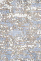 WITSHOCK 2x3 Washable Entry Rug: Blue Small Rugs for Entryway Kitchen Bathroom Door Mat Indoor Entrance, Non Slip Rubber Backing, Stain & Fade Resistant, Neutral Modern Abstract Decor
