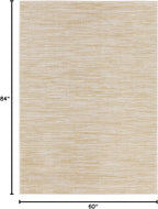 Nourison Home Nourison Essentials Ivory Gold 5' x 7' Area Rug - Easy Clean, Non Shedding, Bed Room, Living Room, Dining Room, Kitchen (5' x 7')
