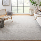 SAFAVIEH Area Rug 10x13 - Tulum Collection - Large - Ivory & Light Grey, Moroccan Boho Tribal Design, Non-Shedding & Easy to Clean, Ideal for Living Room, Bedroom, Dining Space (TUL272G)