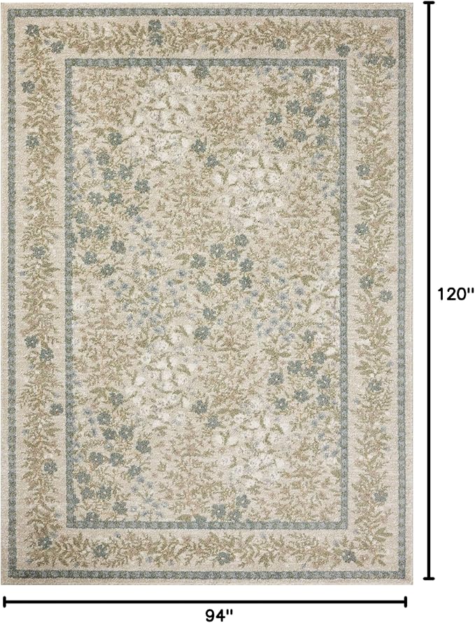 Loloi Rifle Paper Co. Laurel Collection LAU-03 Ivory/Multi 7'-10" x 10' Area Rug