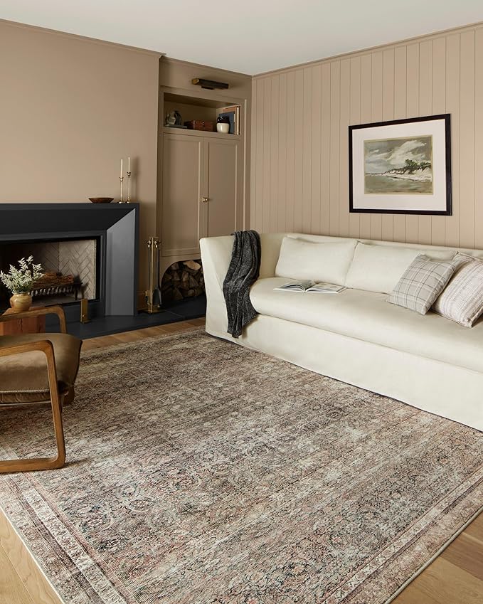 Loloi Chris Loves Julia Jules Collection JUL-09 Ink/Terracotta 2'-0'' x 5'-0'', .13" Pile Height, Accent Rug