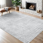 Valenrug Washable Rugs 5x7 - Non Slip 5x7 Area Rugs for Living Room, Stain Resistant Area Rugs for Bedroom, Foldable Machine Washable Area Rug(5'x7', Grey)