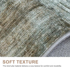 Bavni Rugs for Bedroom, Machine Washable Modern Rug Non-Slip, Foldable Simple 6x9 Area Rugs, Soft Low Pile Carpet for Living Room, Dining Room, Playroom, Granite Gray