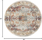 Unique Loom Isabella Collection Area Rug - Adjani (7' 10" Round, Ivory/ Beige)