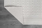 Micro Loop Indoor Rug White 10x14 Boho Geometric Neutral Area Rugs for Living Room Soft Luxury Modern Low and High Pile Durable Stain Resistant Non-Shedding Indoor Area Carpet 10 x 14