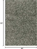 SAFAVIEH Area Rug 8x10 - Adirondack Collection - Large - Dark Green & Ivory, Chevron Pattern, Non-Shedding & Easy Cleaning, Ideal for Living Room, Bedroom, Office, Dining Space (ADR104Y)