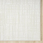 Abani Cream Area Rug - 6' x 9' - Living Room & Bedroom - Textured Weave Design - Indoor Use - Easy to Clean, Stain Resistant, Non-Shedding - Neutral Collection