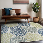 Beverly Rug Outdoor Rug 8x10 Modern Exotic Tropical Leaf Area Rugs for Indoor and Outdoor Patio Deck Porch Garden Water Resistant Washable Outside Carpet (8 x 10 Olive)