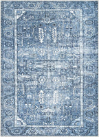 Bloom Rugs Washable Non-Slip 10x14 Rug - Blue Traditional Oriental Area Rug for Living Room, Bedroom, Dining Room, and Kitchen - Exact Size: 10' x 14'