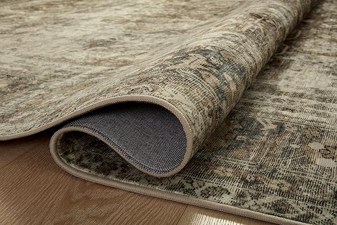 Loloi Magnolia Home by Joanna Gaines Sinclair Collection SIN-01 Pebble/Taupe 2'-3" x 11'-6", .25" Pile Height, Machine Washable, Runner Rug
