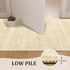 Art&Tuft Non-Slip Runner Rug - 2x8 Runner Rug Washable Low-Pile Rugs Runners, Soft Distressed Carpet Runner for Bedroom Bathroom Kitchen Laundry Living Room, Brown