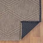 LUXE WEAVERS Modern Farmhouse Brown 6x9 Washable Area Rug, Anti-Slip Diamond Pattern Carpet