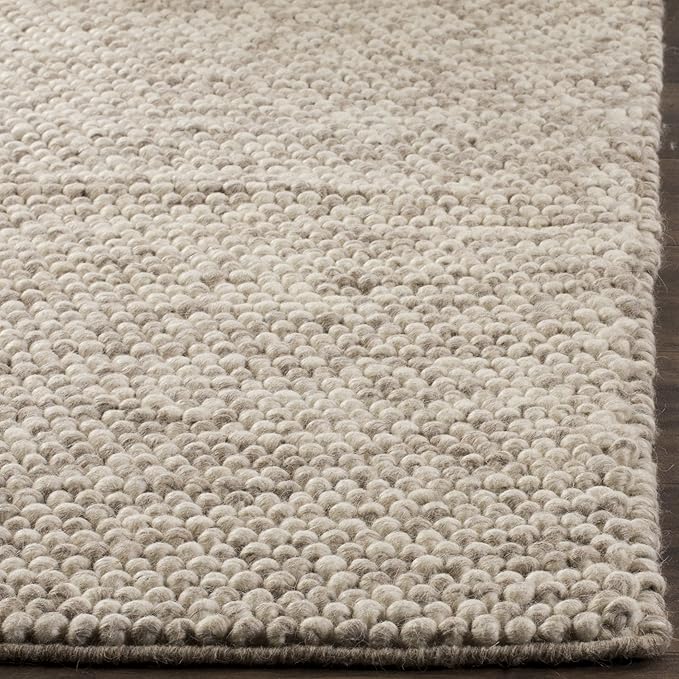 SAFAVIEH Area Rug 6x9 - Natura Collection - Beige, Handmade Wool Blend, Textured Design, Ideal for Living Room, Bedroom, Dining Space (NAT620B)
