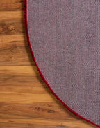 Unique Loom Solid Shag Collection Area Rug (8' Round, Cherry Red)