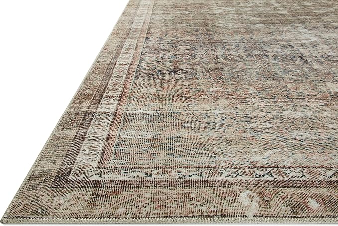 Loloi Chris Loves Julia Jules Collection JUL-09 Ink/Terracotta 9'-6'' x 14', .13" Pile Height, Area Rug
