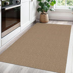 Braided Area Rug 3x5 Ft Washable Rugs for Entryway Throw Rugs Rubber Backed Boho Door Mat Indoor Entrance Cotton Kitchen Mats Woven Front Door Carpet for Foyer, Orange/Tan/Brown