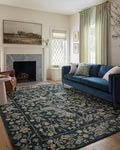 Loloi Rifle Paper Co. Laurel Collection LAU-05 Navy/Multi 2'-8" x 10' Runner Rug