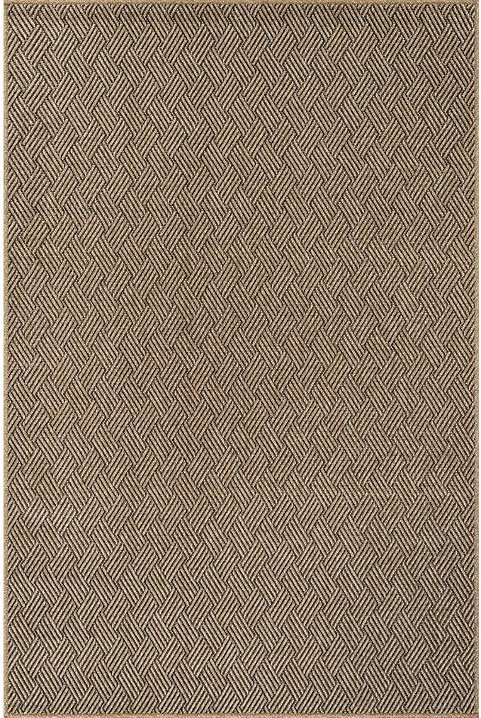 Easy Jute Rugs 6x9 Herringbone Natural Color Living Room Indoor Outdoor Area Rug for Patio and Kitchen Rug High Traffic Washable Easy to Clean Solid Boho Woven Design Carpet (6 x 9)